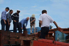 7 décembre - Visite du chantier de déconstruction des Blue Boats